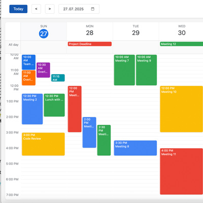 Angular scheduler